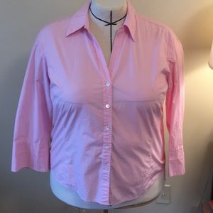 Talbots pink 3/4 shirt.